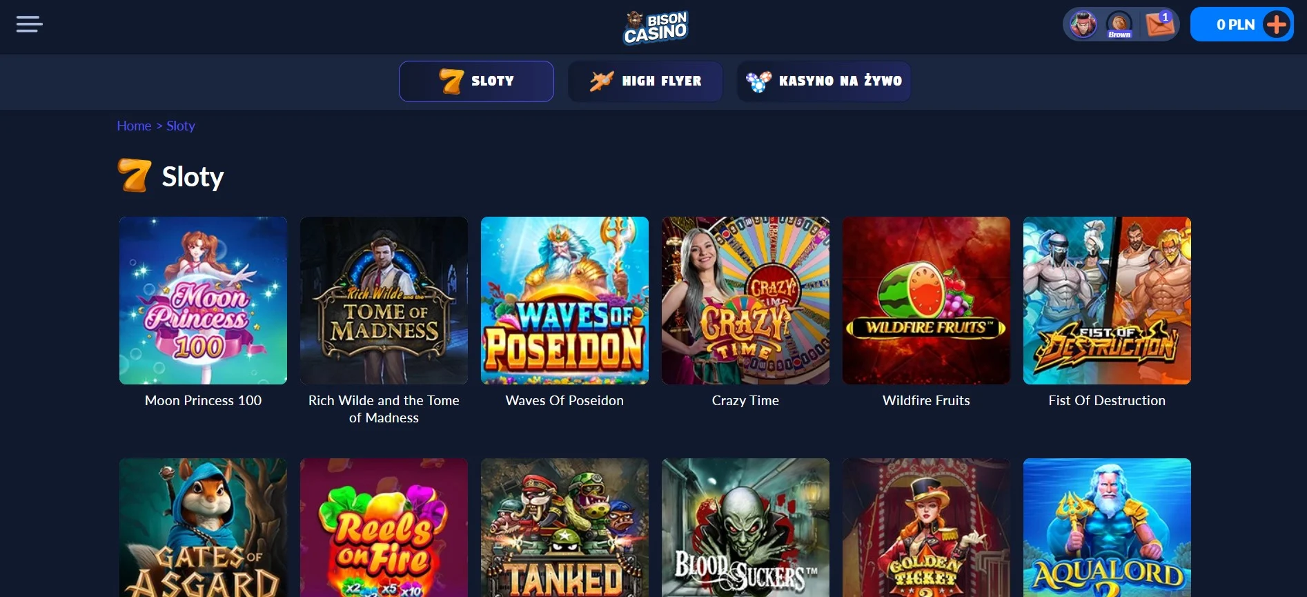 bison casino games