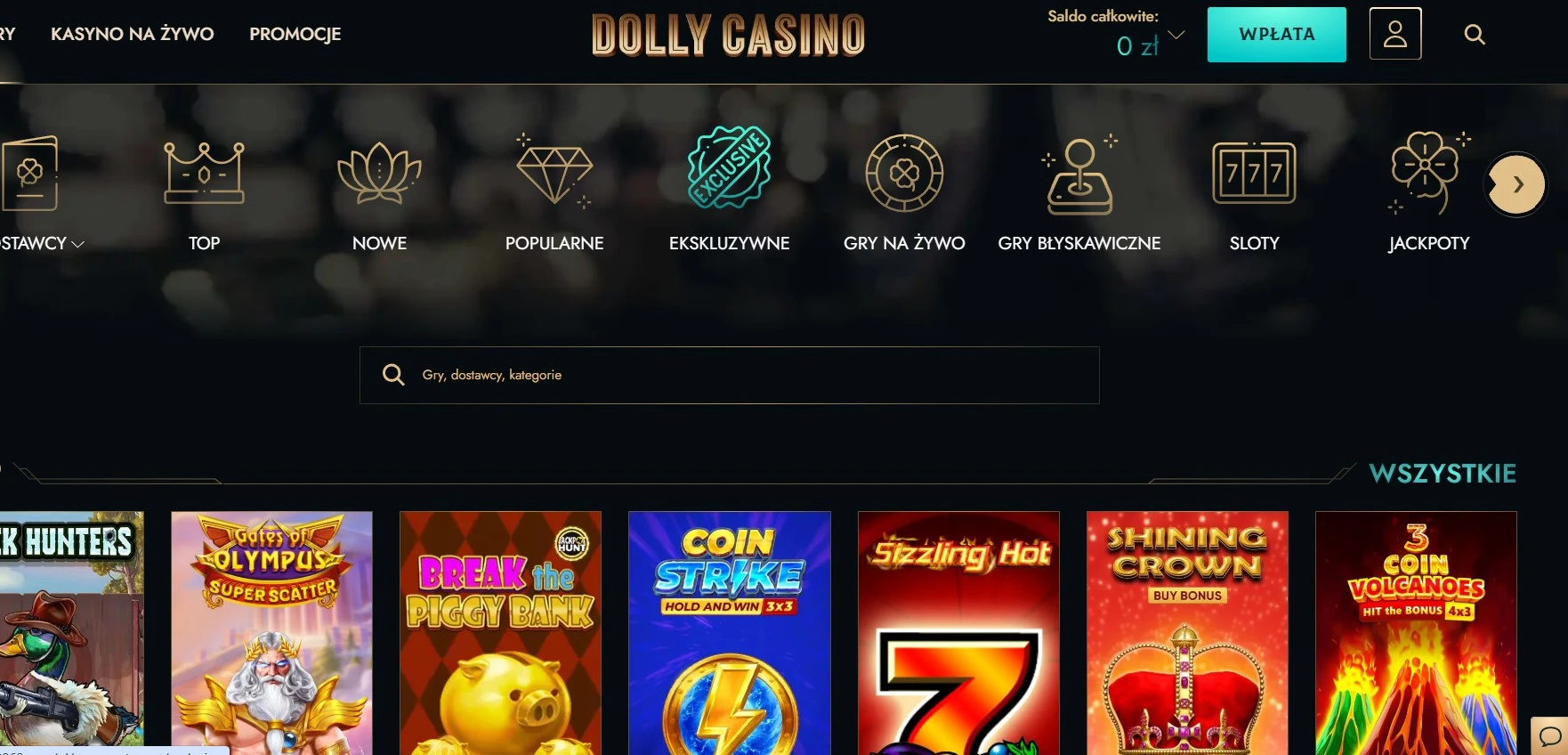 dolly casino games